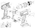 Page A Diagram and Parts List for GC9601SB Type 1 Black and Decker Cordless Drill